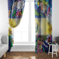 El Salvador Window Curtain Funny Local Inspired - Wonder Print Shop