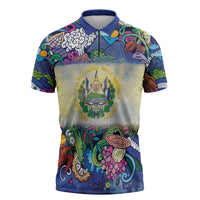 El Salvador Zipper Polo Shirt Funny Local Inspired - Wonder Print Shop