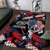 Largemouth Bass Fishing Area Rug America 250 Year Freedom