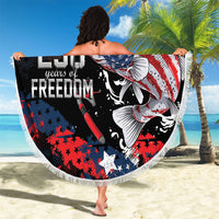 Largemouth Bass Fishing Beach Blanket America 250 Year Freedom