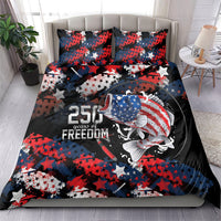 Largemouth Bass Fishing Bedding Set America 250 Year Freedom