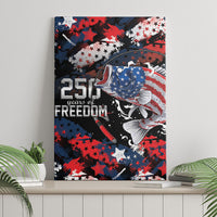 Largemouth Bass Fishing Canvas Wall Art America 250 Year Freedom