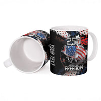 Personalized Largemouth Bass Fishing Ceramic Mug America 250 Year Freedom
