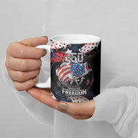 Personalized Largemouth Bass Fishing Ceramic Mug America 250 Year Freedom