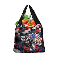 Largemouth Bass Fishing Grocery Bag America 250 Year Freedom