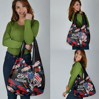 Largemouth Bass Fishing Grocery Bag America 250 Year Freedom