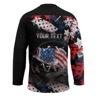 Personalized Largemouth Bass Fishing Hockey Jersey America 250 Year Freedom