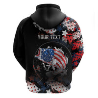 Personalized Largemouth Bass Fishing Hoodie America 250 Year Freedom