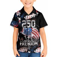 Personalized Largemouth Bass Fishing Kid Hawaiian Shirt America 250 Year Freedom
