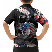 Personalized Largemouth Bass Fishing Kid Hawaiian Shirt America 250 Year Freedom