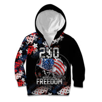 Personalized Largemouth Bass Fishing Kid Hoodie America 250 Year Freedom