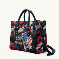 Largemouth Bass Fishing Leather Bag America 250 Year Freedom