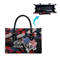 Largemouth Bass Fishing Leather Bag America 250 Year Freedom