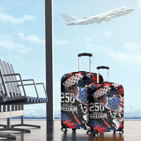 Largemouth Bass Fishing Luggage Cover America 250 Year Freedom