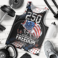 Personalized Largemouth Bass Fishing Men Tank Top America 250 Year Freedom