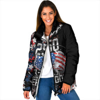 Personalized Largemouth Bass Fishing Padded Jacket America 250 Year Freedom