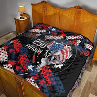 Largemouth Bass Fishing Quilt America 250 Year Freedom