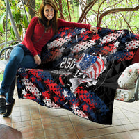 Largemouth Bass Fishing Quilt America 250 Year Freedom