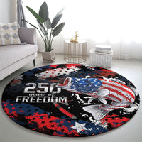 Largemouth Bass Fishing Round Carpet America 250 Year Freedom