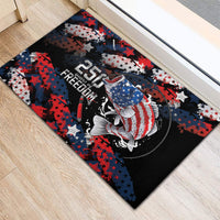 Largemouth Bass Fishing Rubber Doormat America 250 Year Freedom