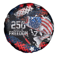 Largemouth Bass Fishing Spare Tire Cover America 250 Year Freedom