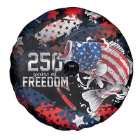 Largemouth Bass Fishing Spare Tire Cover America 250 Year Freedom