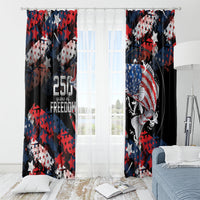 Largemouth Bass Fishing Window Curtain America 250 Year Freedom