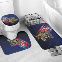 Largemouth Bass Fishing Bathroom Set American Flag