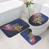 Largemouth Bass Fishing Bathroom Set American Flag