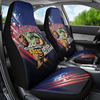 Largemouth Bass Fishing Car Seat Cover American Flag