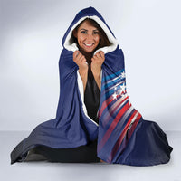 Largemouth Bass Fishing Hooded Blanket American Flag