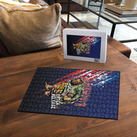 Largemouth Bass Fishing Puzzle American Flag