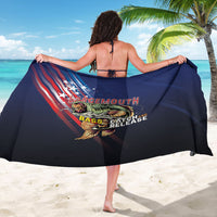 Largemouth Bass Fishing Sarong American Flag