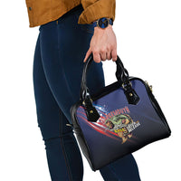 Largemouth Bass Fishing Shoulder Handbag American Flag