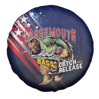 Largemouth Bass Fishing Spare Tire Cover American Flag
