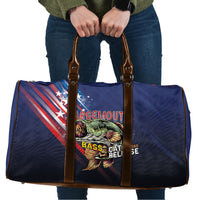 Largemouth Bass Fishing Travel Bag American Flag