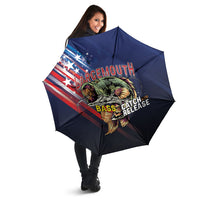 Largemouth Bass Fishing Umbrella American Flag