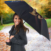 Largemouth Bass Fishing Umbrella American Flag