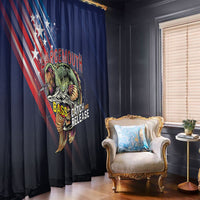 Largemouth Bass Fishing Window Curtain American Flag