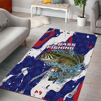 Largemouth Bass Tournament Fishing Area Rug