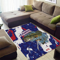Largemouth Bass Tournament Fishing Area Rug