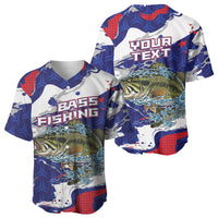 Personalized Largemouth Bass Tournament Fishing Baseball Jersey