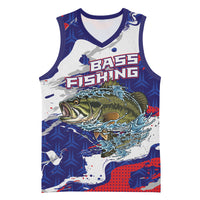 Personalized Largemouth Bass Tournament Fishing Basketball Jersey