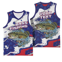 Personalized Largemouth Bass Tournament Fishing Basketball Jersey