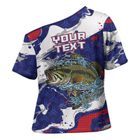 Personalized Largemouth Bass Tournament Fishing Cross Shoulder Shirt