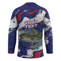 Personalized Largemouth Bass Tournament Fishing Hockey Jersey
