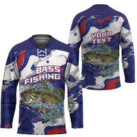 Personalized Largemouth Bass Tournament Fishing Hockey Jersey