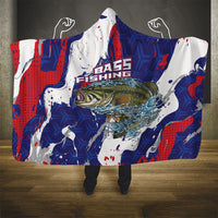 Largemouth Bass Tournament Fishing Hooded Blanket