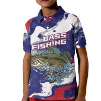 Personalized Largemouth Bass Tournament Fishing Kid Polo Shirt