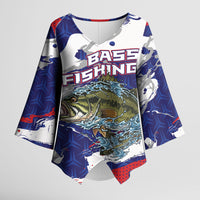 Personalized Largemouth Bass Tournament Fishing Kimono Sleeve Blouse